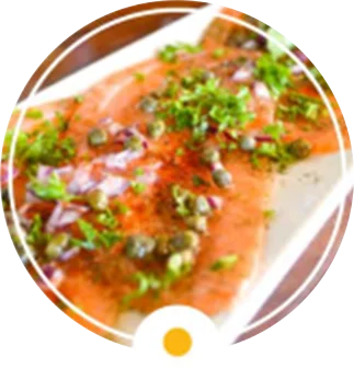carpaccio de salmón ahumado